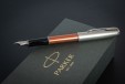 Ручка перьевая Parker Sonnet Sand Blasted Metal&Orange Lacquer