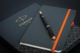 Набор Parker IM Black GT (ручка роллер + блокнот)