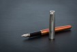 Ручка перьевая Parker Sonnet Sand Blasted Metal&Orange Lacquer