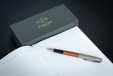 Ручка перьевая Parker Sonnet Sand Blasted Metal&Orange Lacquer