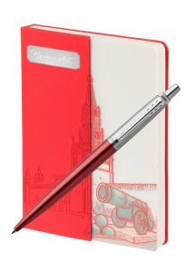 Parker JOTTER KENSINGTON RED CT с блокнотом