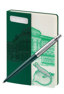 Parker JOTTER XL MATTE GREEN CT с блокнотом
